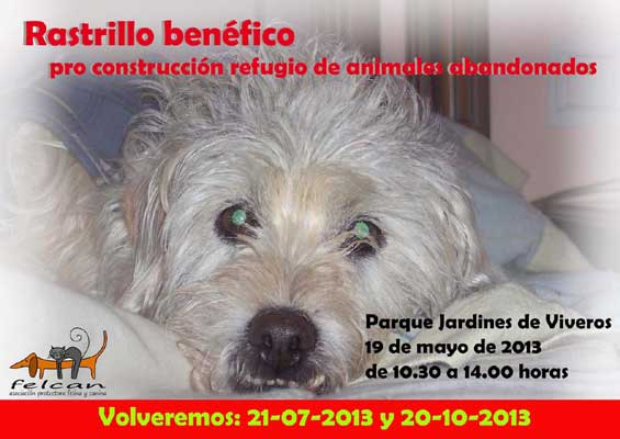 Rastrillo benéfico pro construcción refugio de animales abandonados de FELCAN
