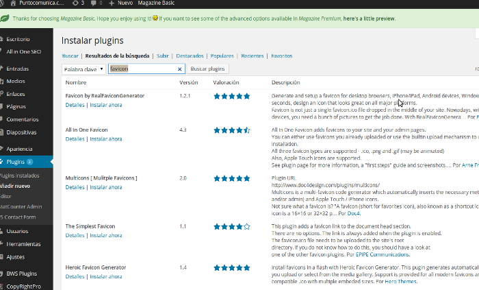 plugins wordpress favicon
