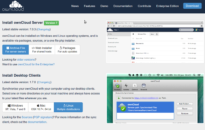 Archivos en tu propia nube con ownCloud