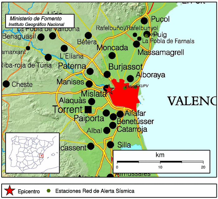 Un movimiento sísmico de 2,6 sacude a Valencia