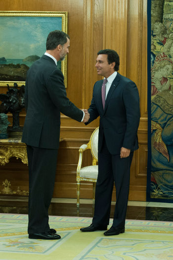S.M. El Rey Don Felipe Recibe en Visita Oficial a Mark Fields, Presidente Mundial de Ford