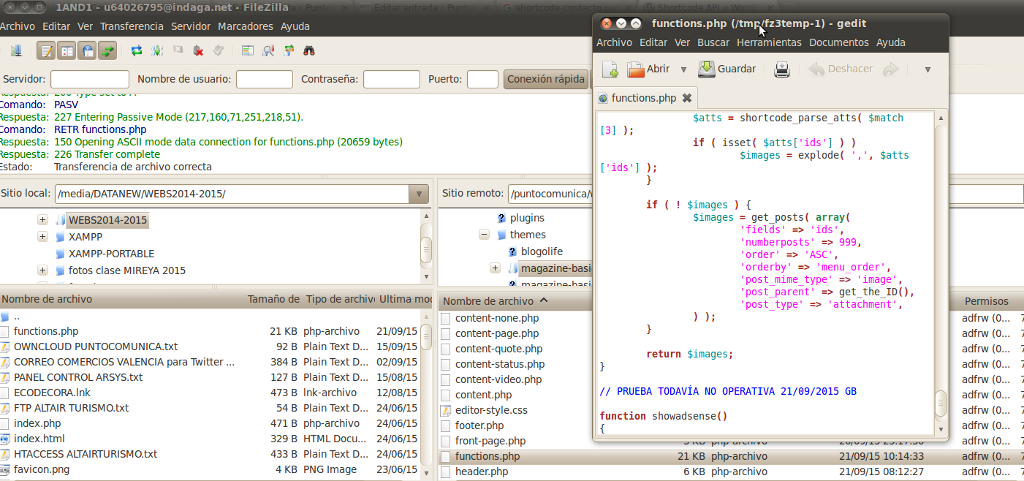 AÑADIENDO UN SHORTCODE