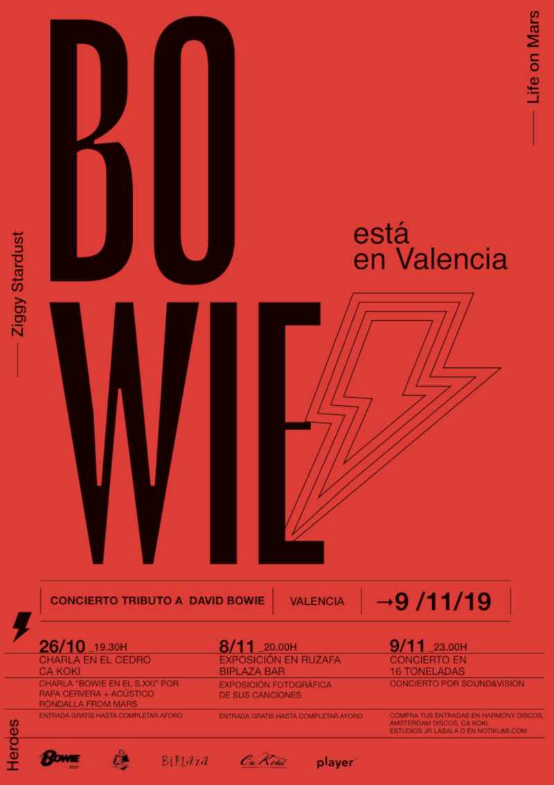 El espíritu de Bowie se instala en Valencia con una triple cita musical y expositiva