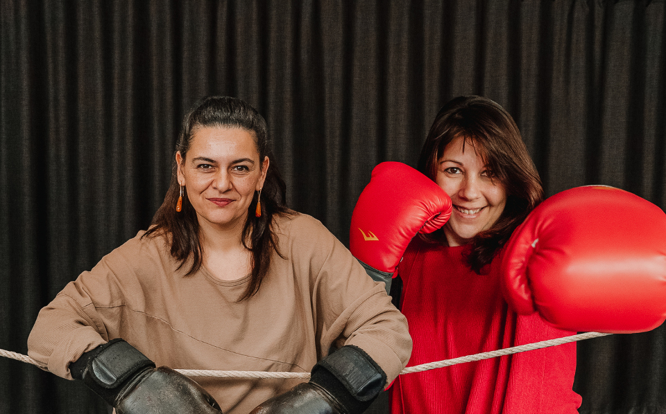 Begoña Tena y Lucía Sáez, en el IV Torneo de Dramaturgia