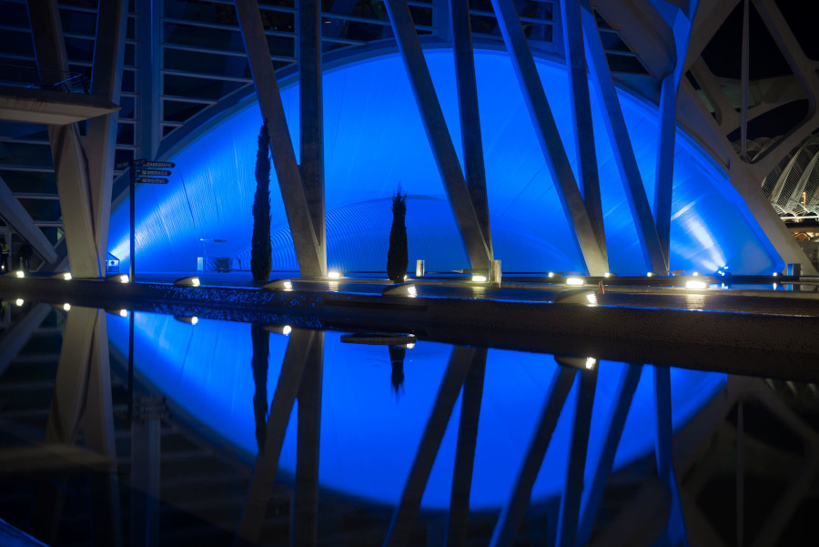 La Ciutat de les Arts i les Ciències se ilumina este jueves de azul para apoyar el Día Mundial del Síndrome de Sjögren