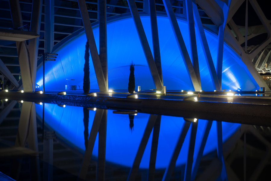 La Ciutat de les Arts i les Ciències se ilumina este jueves de azul para apoyar el Día Mundial del Síndrome de Sjögren